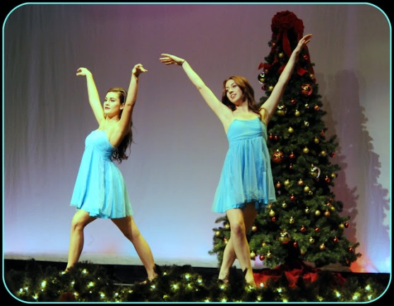 Grace Sproule and Ellie Unkenholz of NDBC dance to Thankful at the Christmas at the Empire concertphoto courtesy Van Larson